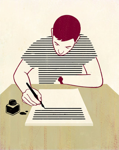 Illustration representing writing as a tool for self-reflection and exploration