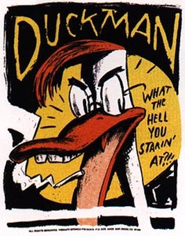 Duckman humorous illustration by Everett Peck.