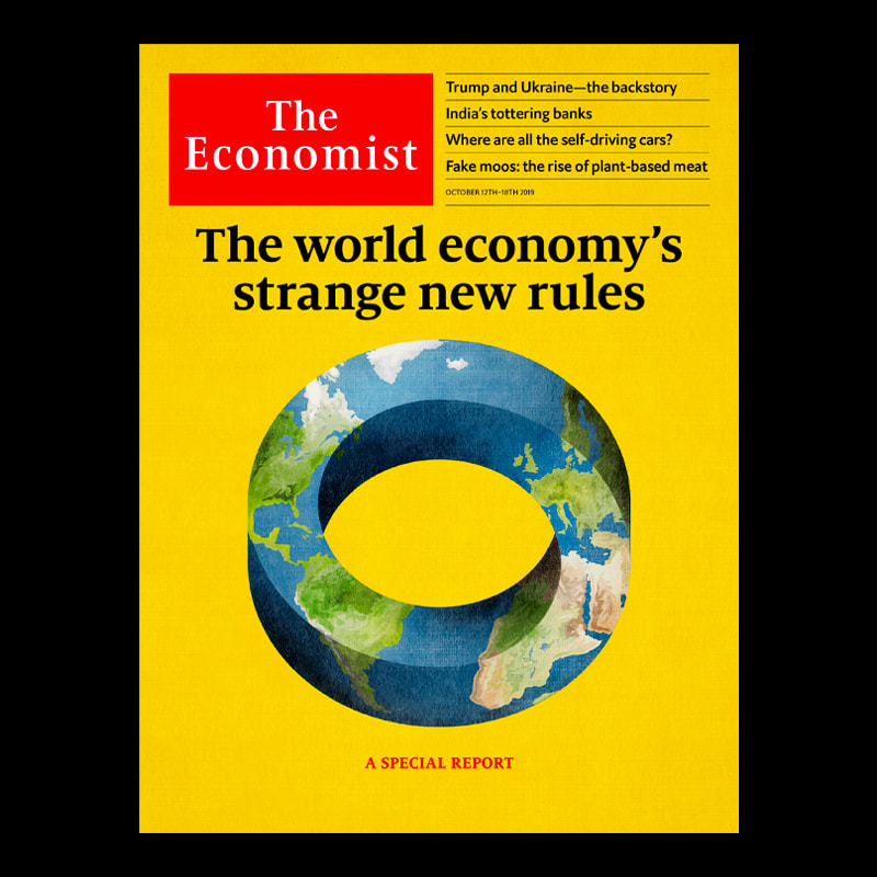 Cover of The Economist with the world in the impossible shape of the Mobius strip