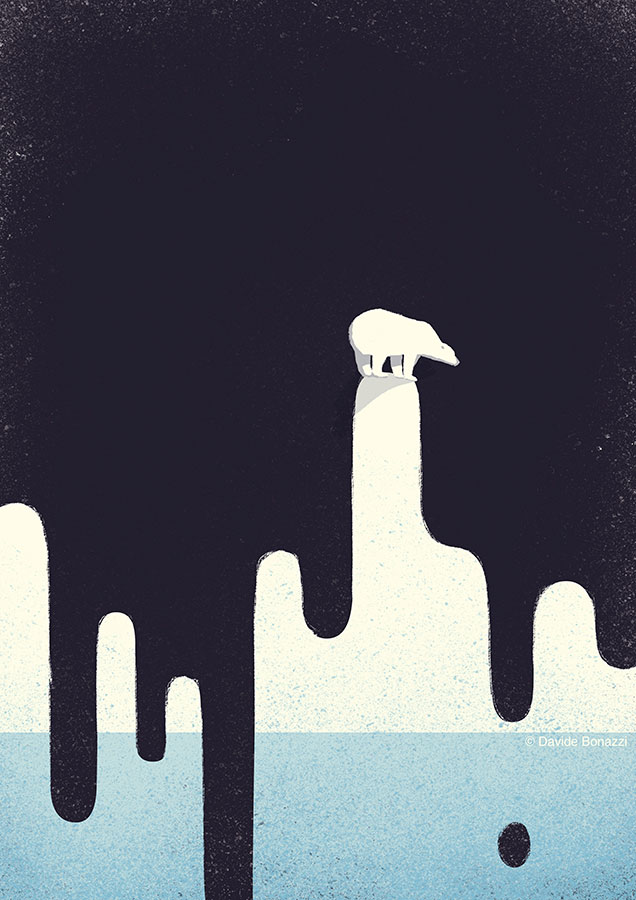 Illustration about the risks of oil drilling in the Arctic Ocean. Made for Greenpeace's petition #SaveTheArctic