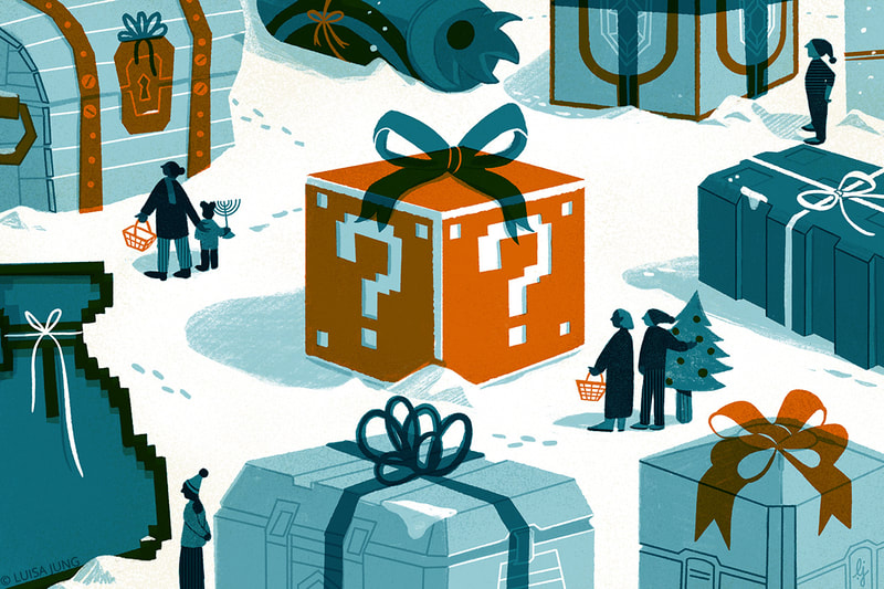 People shopping gifts for gamers