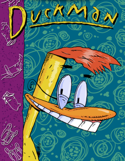 A drawing of Duckman, a character animation by Everett Peck.